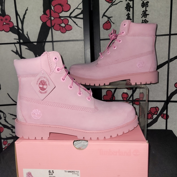 Timberland Other - Timberland Pink Lace-Up Boots